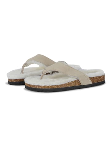 Ilse Jacobsen Leder-Zehentrenner in Beige