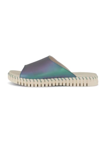 Ilse Jacobsen Pantoletten in Grün/ Lila