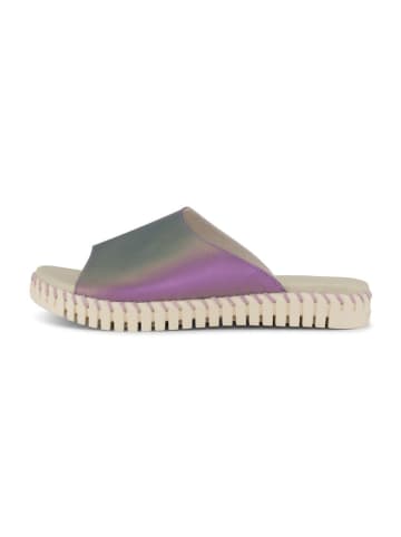 Ilse Jacobsen Pantoletten in Grau/ Lila