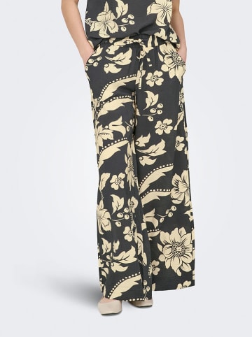 JDY Marlenehose "Troya" in Schwarz/ Beige