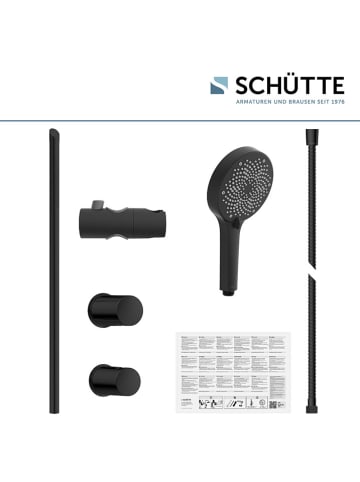 Schütte 3tlg. Stangenbrause-Set ''Cordoba'' in Schwarz