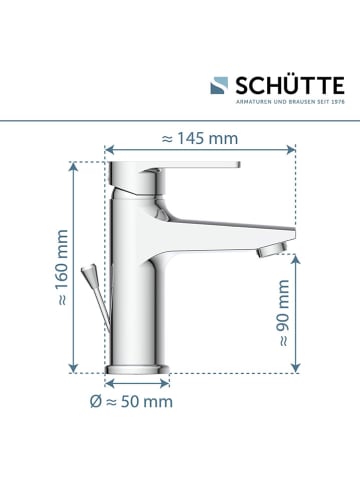 Schütte Bateria umywalkowa "Derby" w kolorze srebrnym
