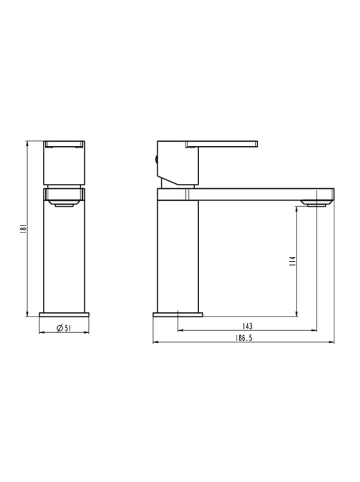 Schütte Wastafelkraan "Manhattan" chroomkleurig