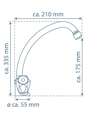Schütte Lagedruk keukenkraan "Duo Mix II" chroomkleurig