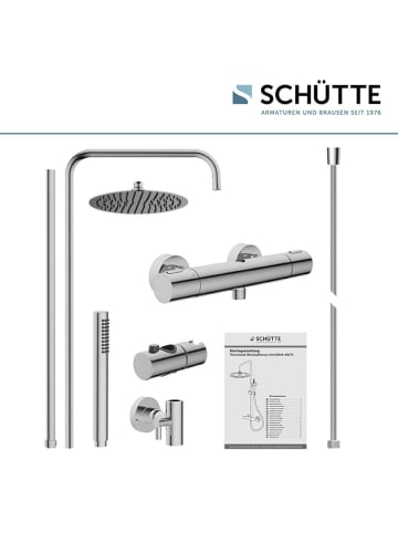 Schütte Thermostaat-regendoucheset "Aquaduct" chroomkleurig