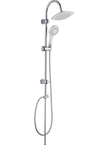 Schütte Regendoucheset "Teneriffa" chroomkleurig/wit