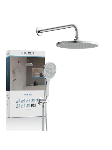Schütte 5-delige douchekopset "Karibik" chroomkleurig/lichtgrijs