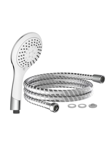 Schütte Handdoucheset "Broadway" chroomkleurig/wit