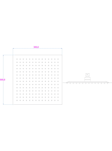 Schütte Deszczownica prysznicowa "Sumba" w kolorze srebrnym