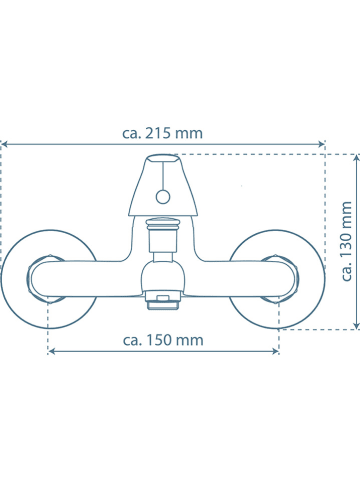 Schütte Badkraan "Athos" chroomkleurig