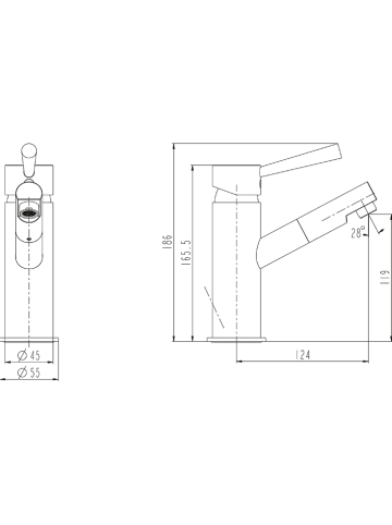 Schütte Wastafelkraan "Cornwall" chroomkleurig