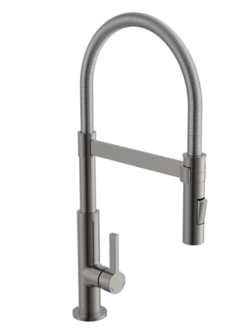 Schütte Gootsteenkraan met spiraalveer "Miami" grijs