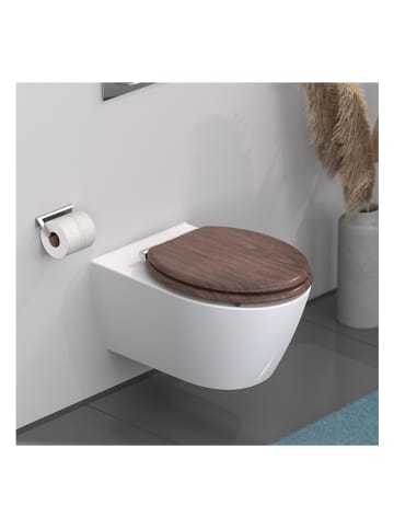 Schütte WC-Sitz "Dark wood" mit Absenkautomatik in Dunkelbraun