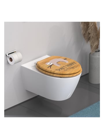 Schütte Toiletbril met softclose "Don't Hurry" lichtbruin