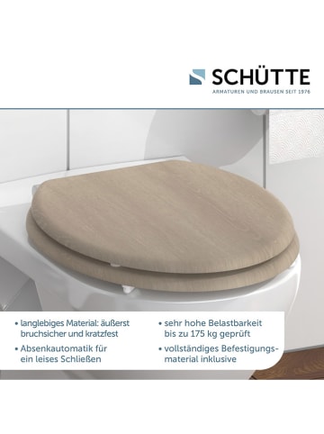 Schütte Toiletbril met softclose "Modern Wood" lichtbruin