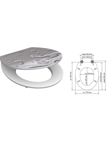 Schütte Wolnoopadająca deska WC w kolorze szarym