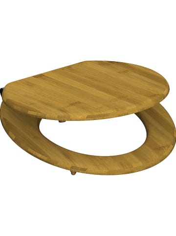 Schütte Wolnoopadająca deska WC "Bambus" w kolorze jasnobrązowym