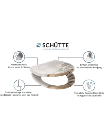 Schütte WC-Sitz mit Absenkautomatik "Stone pyramid" in Beige