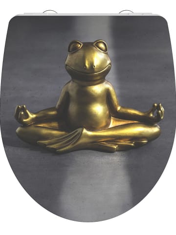Schütte Wolnoopadająca deska WC "Relaxing frog" w kolorze złoto-szarym