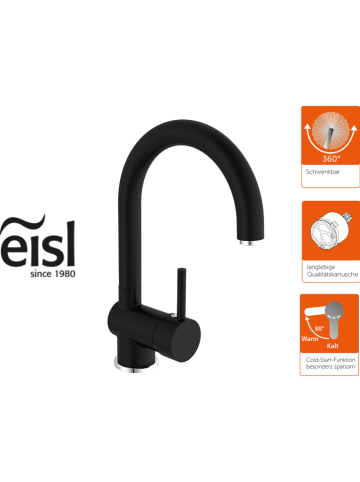eisl since 1980 Spültischarmatur "Futura C" in Schwarz