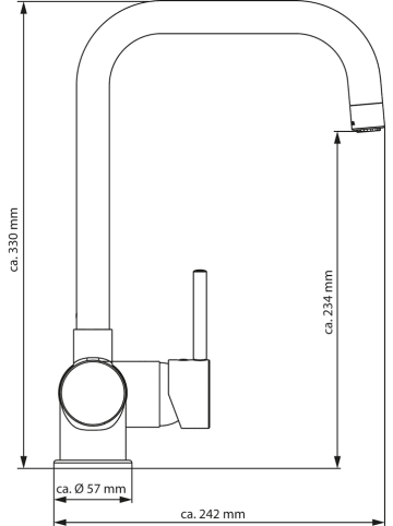 eisl since 1980 Gootsteenkraan "Futura" zwart