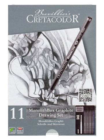 CRETACOLOR 11-częściowy zestaw grafitowy "Monolith"