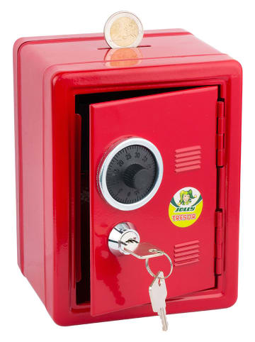 Jolly Spaarpot "Tresor" rood - (L)16,5 x (B)12,5 x (H)12 cm
