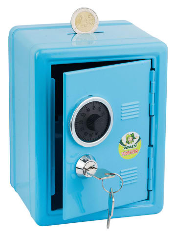 Jolly Spaarpot "Tresor" lichtblauw - (L)16,5 x (B)12,5 x (H)12 cm