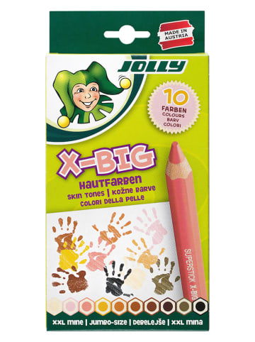 Jolly Kleurpotloden "X-BIG Hautfarben" - 10 stuks