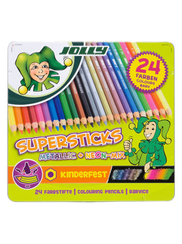 Jolly Buntstifte "Supersticks - Metallicmix" - 24 Stück