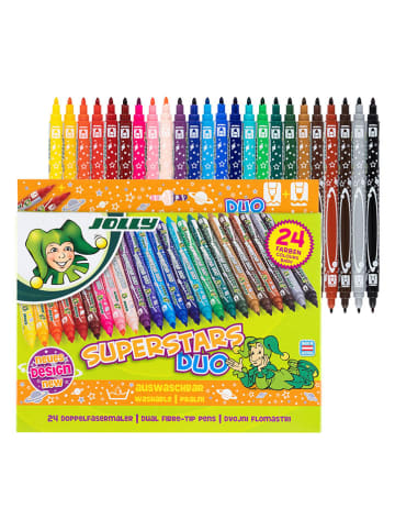 Jolly Viltstiften "Superstars Duo" - 24 stuks