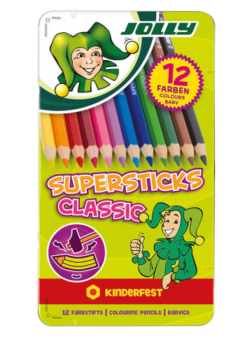 Jolly Kleurpotloden "Superstick" - 12 stuks