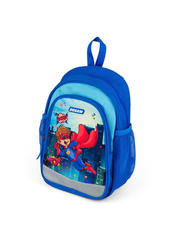 Jolly Kleurterschoolrugzakset "Superhero" blauw - (B)23 x (H)33 x (D)13 cm