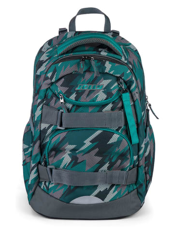 Jolly 8tlg. Schulranzenset "Next Gen" in Grau/ Türkis - (B)29 x (H)43 x (T)22 cm