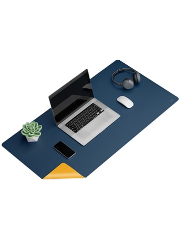 SAX Podkładka w kolorze granatowo-żółtym na biurko - 90 x 45 cm