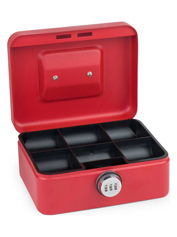 SAX Geldkassette in Rot - (B)20 x (H)9 x (T)16 cm