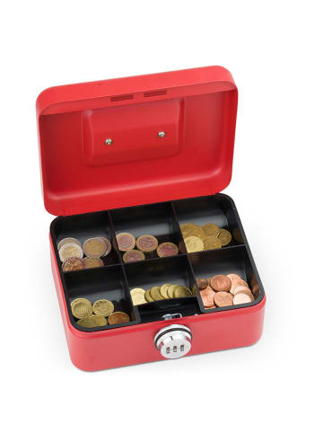 SAX Geldkassette in Rot - (B)20 x (H)9 x (T)16 cm