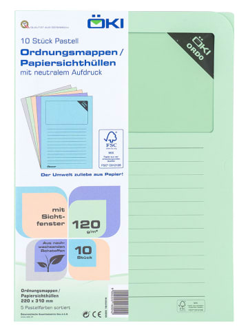 ÖKI Teczki (10 szt.) w różnych kolorach na dokumenty