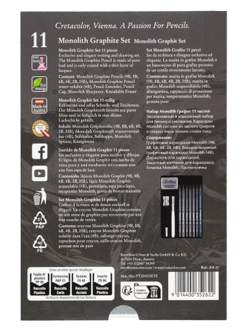 CRETACOLOR 10tlg. Zeichen-Set ''Monolith Graphit''