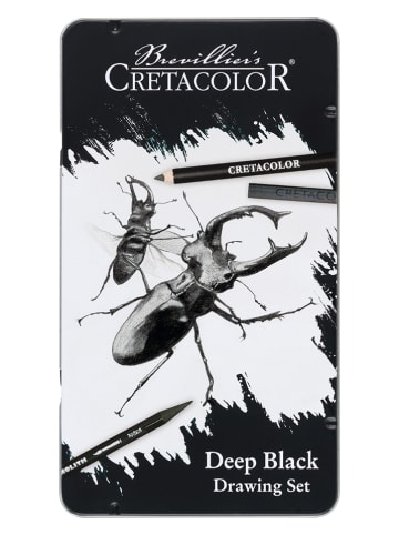 CRETACOLOR 10-częściowy zestaw "Deep Black" do rysowania