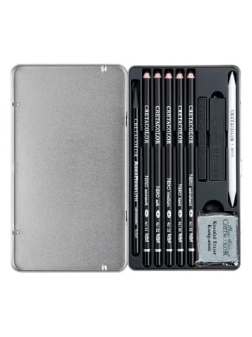 CRETACOLOR 10-częściowy zestaw "Deep Black" do rysowania