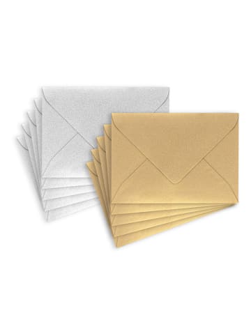 ÖKI Kuverts in Silber/ Gold - 10 Stück - DIN B6