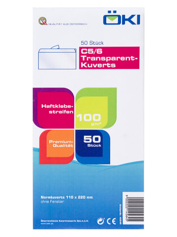 ÖKI Kuverts in Transparent - 50 Stück - DIN Lang