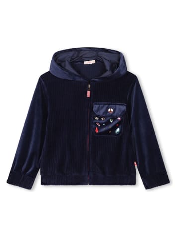 Billieblush Velours-Sweatjacke in Dunkelblau