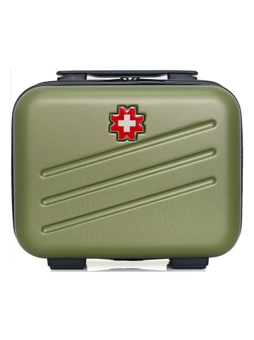 SWISS KOPPER Beautycase "Zurich" in Khaki - (B)30 x (H)23 x (T)16 cm