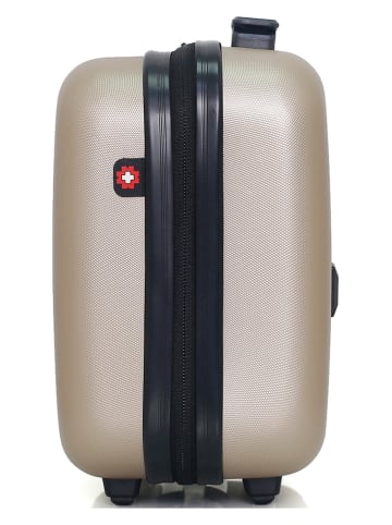 SWISS KOPPER Beautycase "Zurich" in Beige - (B)30 x (H)23 x (T)16 cm
