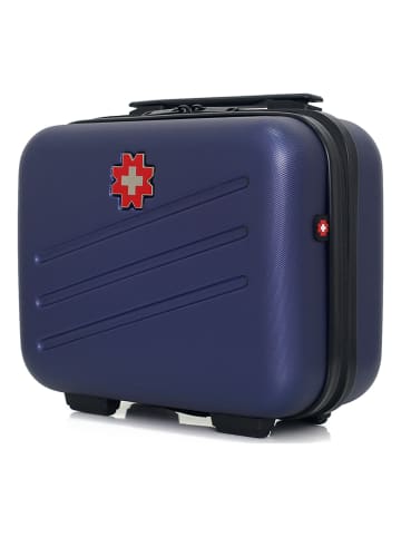 SWISS KOPPER Beautycase "Zurich" donkerblauw - (B)30 x (H)23 x (D)16 cm