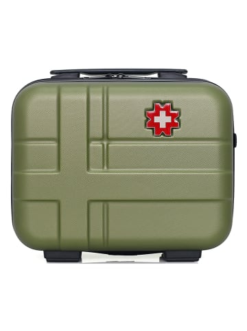 SWISS KOPPER Beautycase "Uster" in Khaki - (B)30 x (H)23 x (T)16 cm