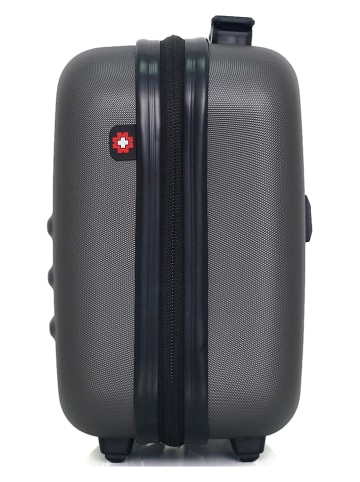 SWISS KOPPER Beautycase "Wil" in Grau - (B)30 x (H)23 x (T)16 cm