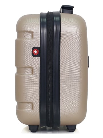 SWISS KOPPER Beautycase "Aigle" goudkleurig - (B)30 x (H)23 x (D)16 cm